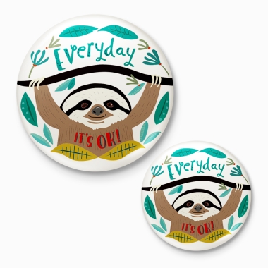 Everyday it's ok!- przypinka plus lusterko